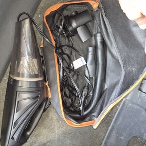 Amazon Essentials Black and Orange Portable Vacuum Cleaner